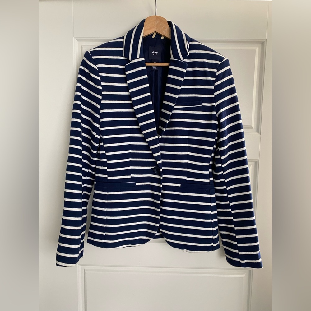 GAP Striped Knit Blazer - EUC!